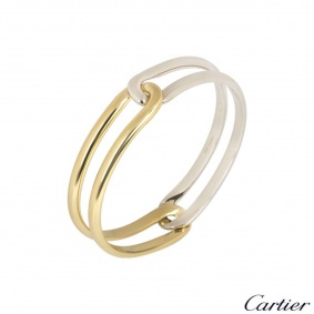 Cartier White and Yellow Gold Bangle